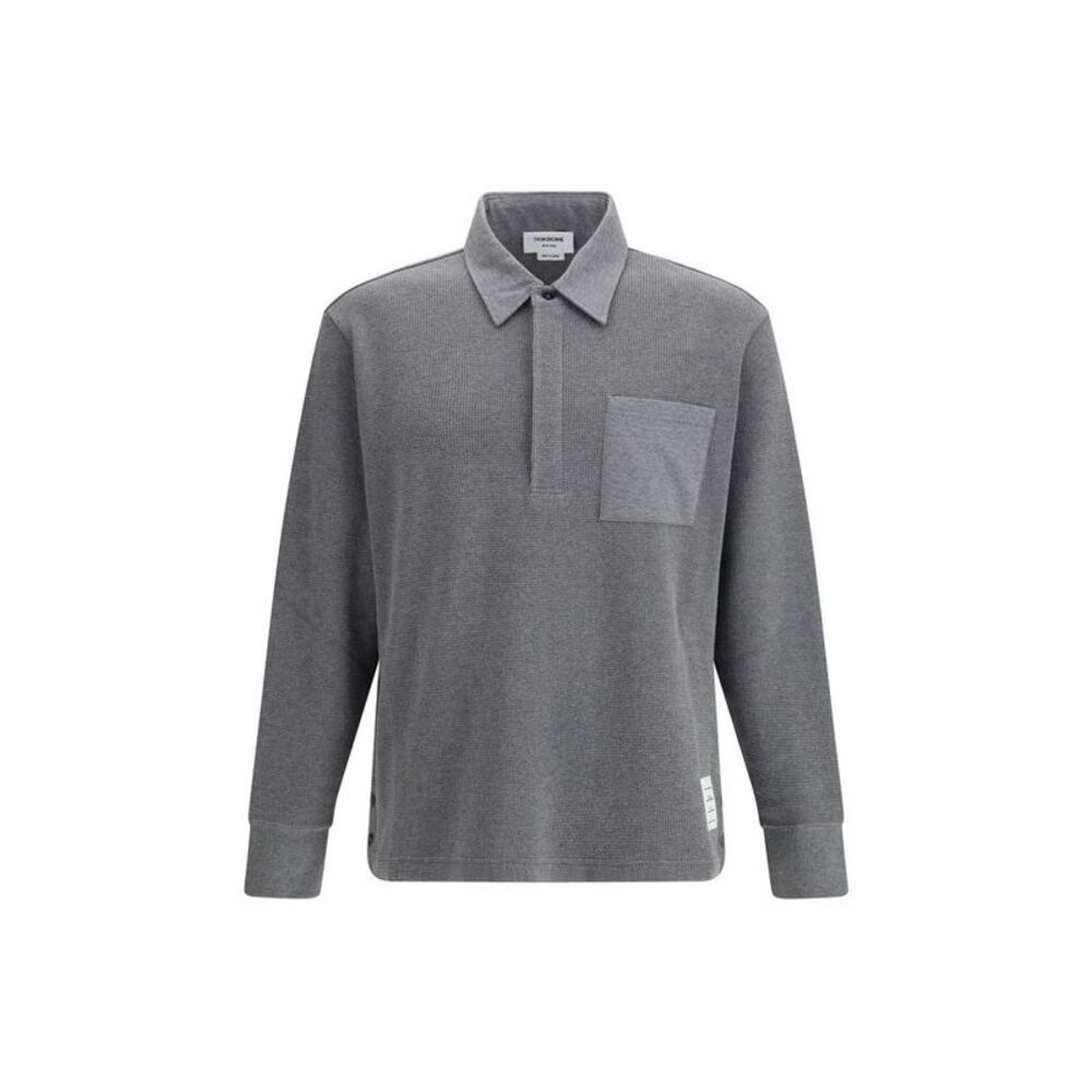 Thom Browne Gray Cotton Polo Men's Shirt